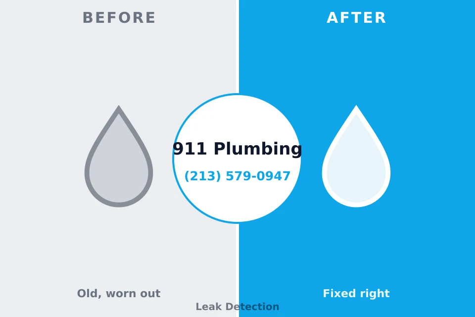 Before and after: plumbing repair Rheems, PA